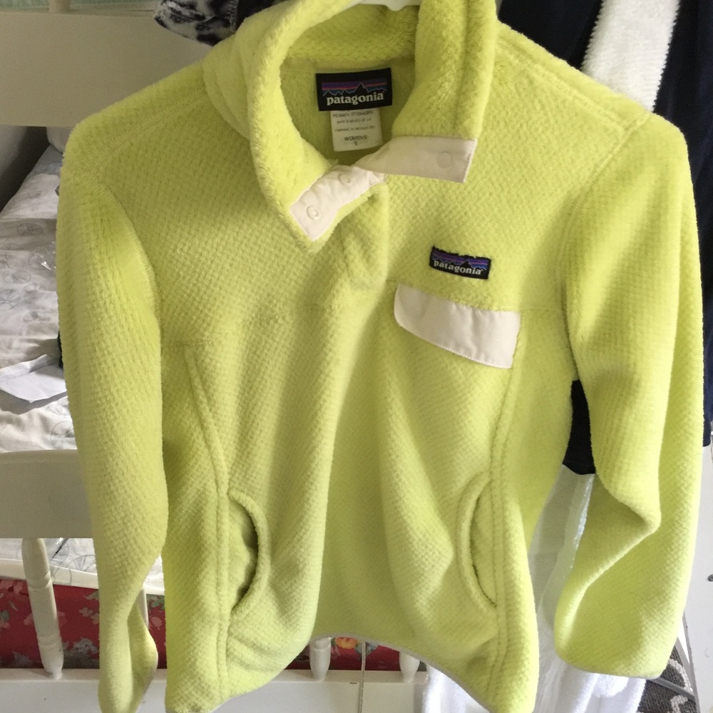 Patagonia Re Tool Neon Yellow Pullover Jacket